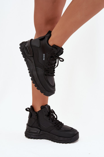 Turnschuhe Feminin mit einer Plattform Big Star SS274509 schZuarze Farbe