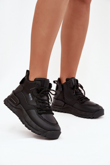 Turnschuhe Feminin mit einer Plattform Big Star SS274509 schZuarze Farbe 2
