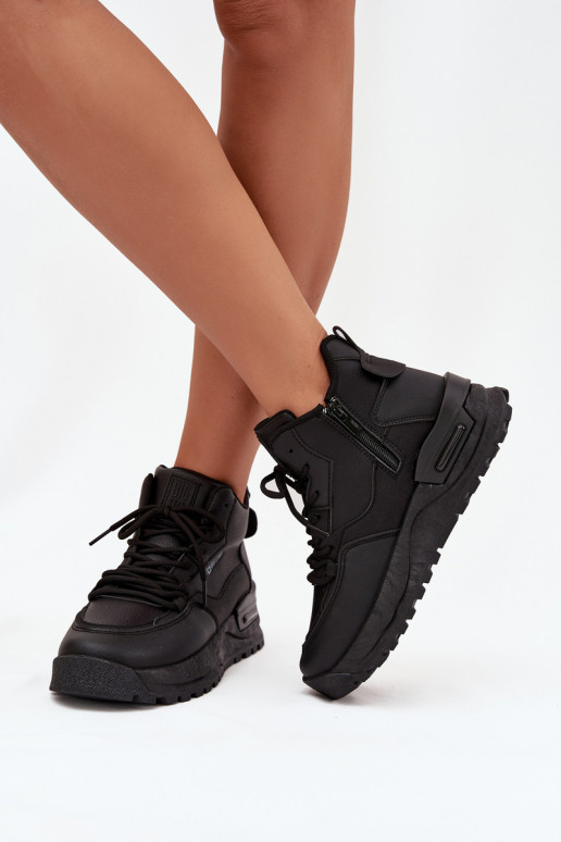 Turnschuhe Feminin mit einer Plattform Big Star SS274509 schZuarze Farbe