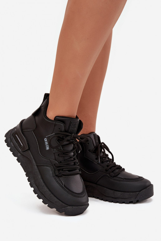 Turnschuhe Feminin mit einer Plattform Big Star SS274509 schZuarze Farbe