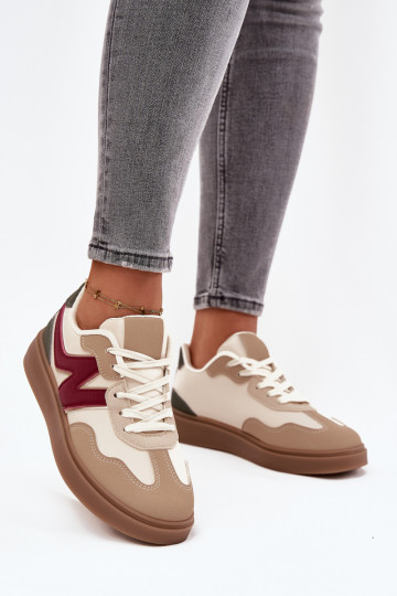 Sneakers Stilvollllschuhe Damentief Eko Haut Beige Givelle 2