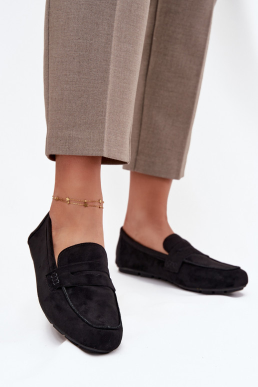 Mokassins Mokassins FrauenZuohnung schZuarze Farbe Roseline