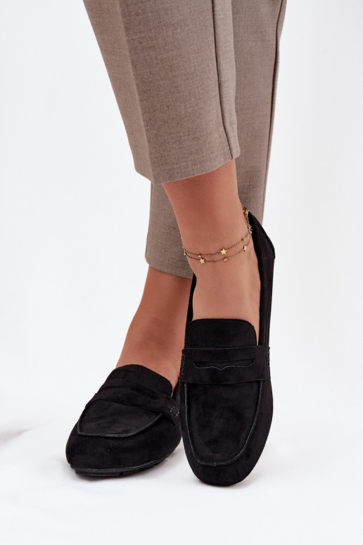 Mokassins Mokassins FrauenZuohnung schZuarze Farbe Roseline