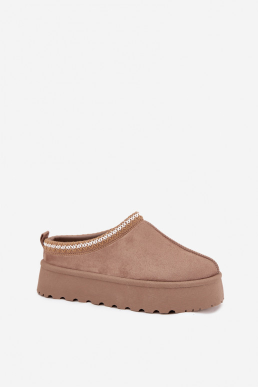 Niedrig Schneestiefel FemininHaftem mit einer Plattform Beige Ermöglichtrirya