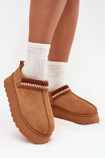 Schneestiefel DamentiefRuchomym Streifenem I Haftem mit einer Plattform braune Farbe Lyrisse 2