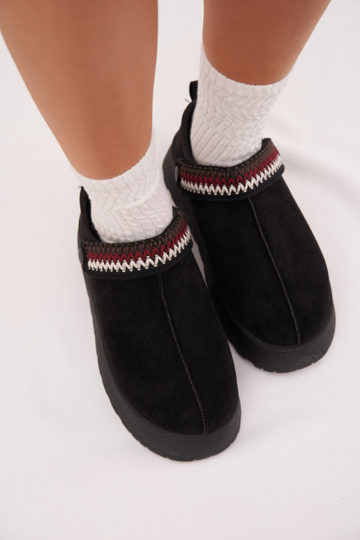 Schneestiefel DamentiefRuchomym Streifenem I Haftem mit einer Plattform schZuarze Farbe Lyrisse