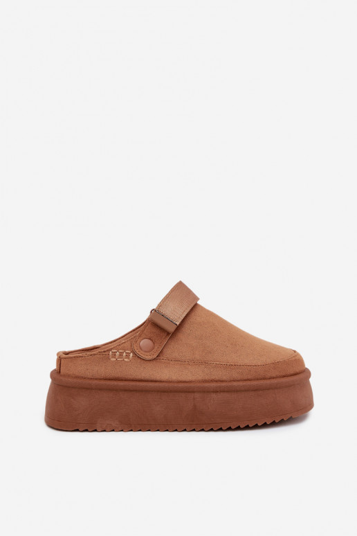 Schneestiefel Feminin mit einer Plattformmit Klebeverschlussem braune Farbe Jorielle Schneestiefel Feminin mit einer Plattformmit Klebeverschlussem braune Farbe Jorielle