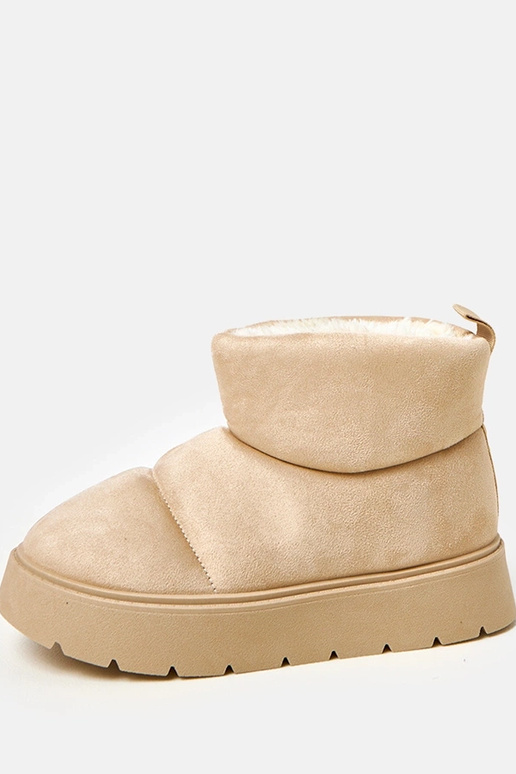 Helle sandfarbene gefütterte...