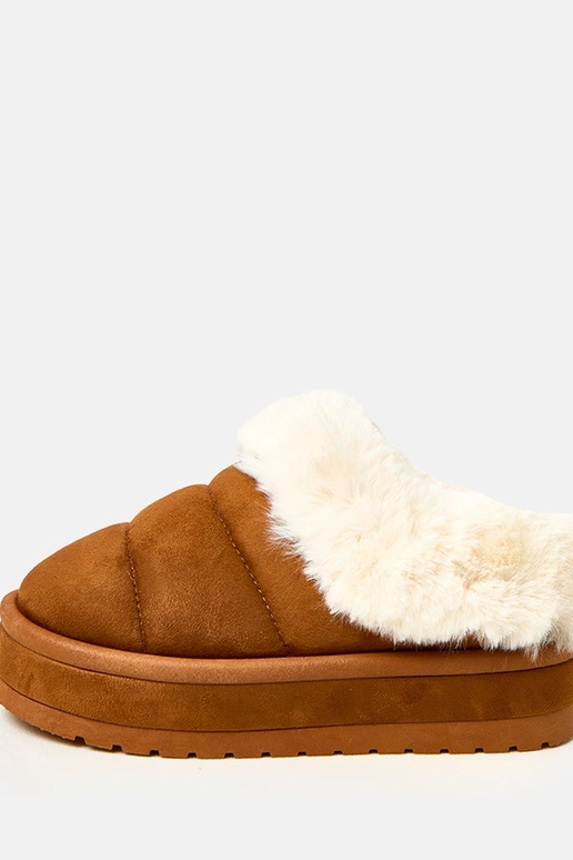 Braune kurze gefütterte Schneestiefel...