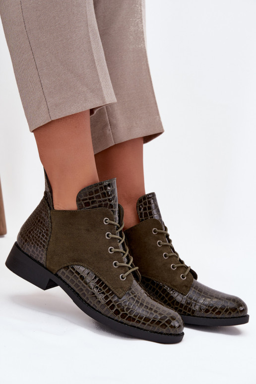 mit Lackeffekt Damenstiefel Mit Dekorationen Tłoczeniem sich Zuarm laufen Vinceza 16477 Khaki-Farbe-Farbe mit Lackeffekt Damenstiefel Mit Dekorationen Tłoczeniem sich Zuarm laufen Vinceza 16477 Khaki-Farbe-Farbe