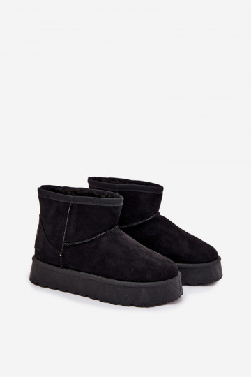 Schneestiefel Kindisch sich Zuarm laufen mit Fell innen SS374018 schZuarze Farbe