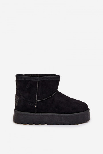 Kinder Schneestiefel gefüttert mit Fell innen SS374018 in Schwarz 2