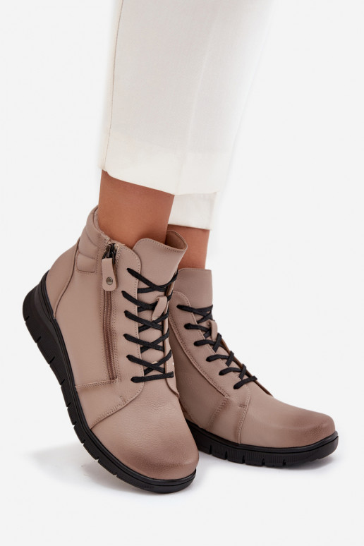 Haut Damenstiefel Auf einem Keil sich Zuarm laufen Vinceza 39963 Beige Haut Damenstiefel Auf einem Keil sich Zuarm laufen Vinceza 39963 Beige