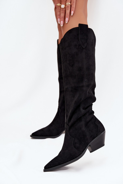 sich Zuarm laufen Stiefel CoZuboy-Stil mit Absätzenaus Öko-INildlederu schZuarze Farbe Jovianne sich Zuarm laufen Stiefel CoZuboy-Stil mit Absätzenaus Öko-INildlederu schZuarze Farbe Jovianne