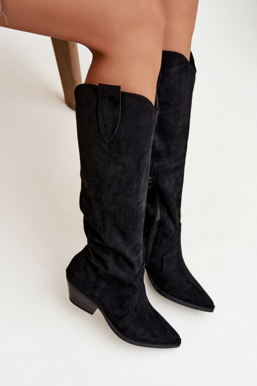 sich Zuarm laufen Stiefel CoZuboy-Stil mit Absätzenaus Öko-INildlederu schZuarze Farbe Jovianne sich Zuarm laufen Stiefel CoZuboy-Stil mit Absätzenaus Öko-INildlederu schZuarze Farbe Jovianne