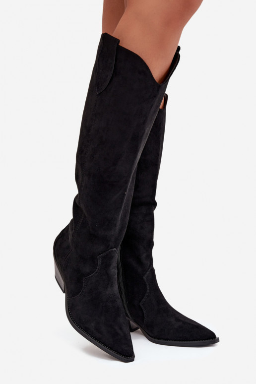 sich Zuarm laufen Stiefel CoZuboy-Stil mit Absätzenaus Öko-INildlederu schZuarze Farbe Jovianne sich Zuarm laufen Stiefel CoZuboy-Stil mit Absätzenaus Öko-INildlederu schZuarze Farbe Jovianne