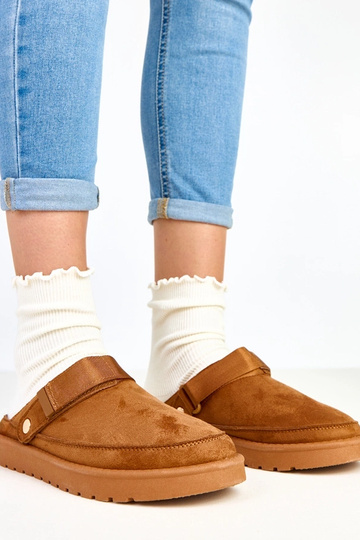 Braune Pantoletten mit...