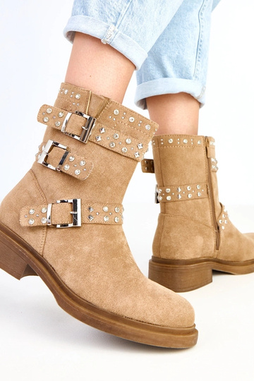 Rote Stiefeletten mit...