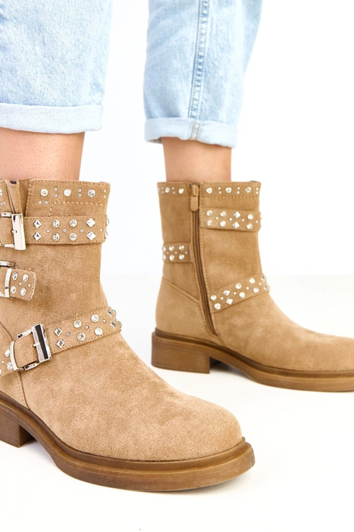 Rote Stiefeletten mit Zirkonia auf... Rote Stiefeletten mit Zirkonia auf...