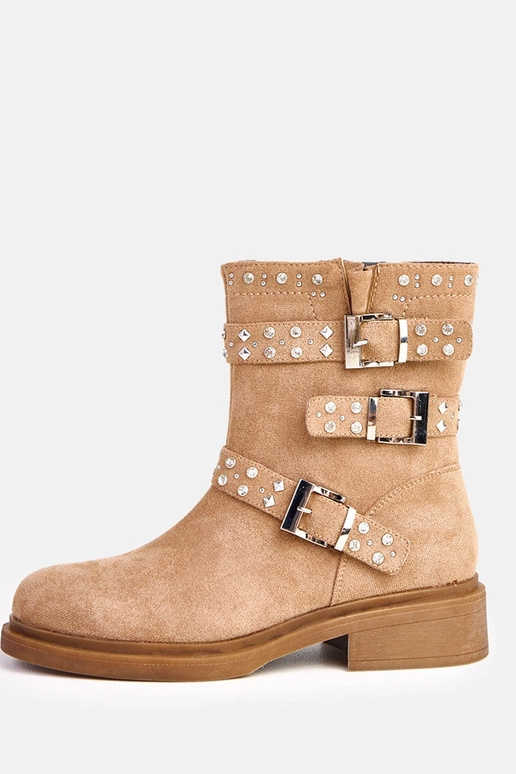 Rote Stiefeletten mit Zirkonia auf... Rote Stiefeletten mit Zirkonia auf...