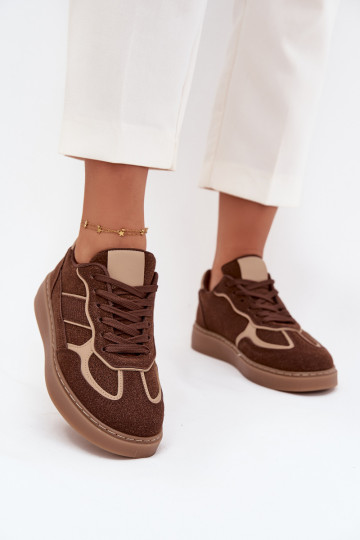 Niedrig Sneakers Stilvollllschuhe Feminin braune Farbe Brenelle