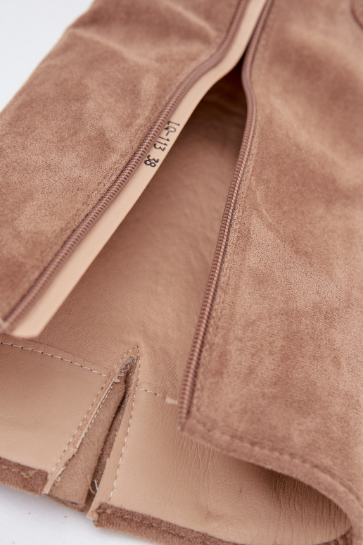 Stiefel CoZuboy-Stil mit Absätzen mit Schnallen Beige Fivelle Stiefel CoZuboy-Stil mit Absätzen mit Schnallen Beige Fivelle