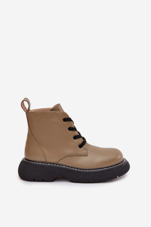 sich Zuarm laufen Damenstiefel mit einer Plattform mit Schnürsenkeln grüne Farbe Harmine sich Zuarm laufen Damenstiefel mit einer Plattform mit Schnürsenkeln grüne Farbe Harmine
