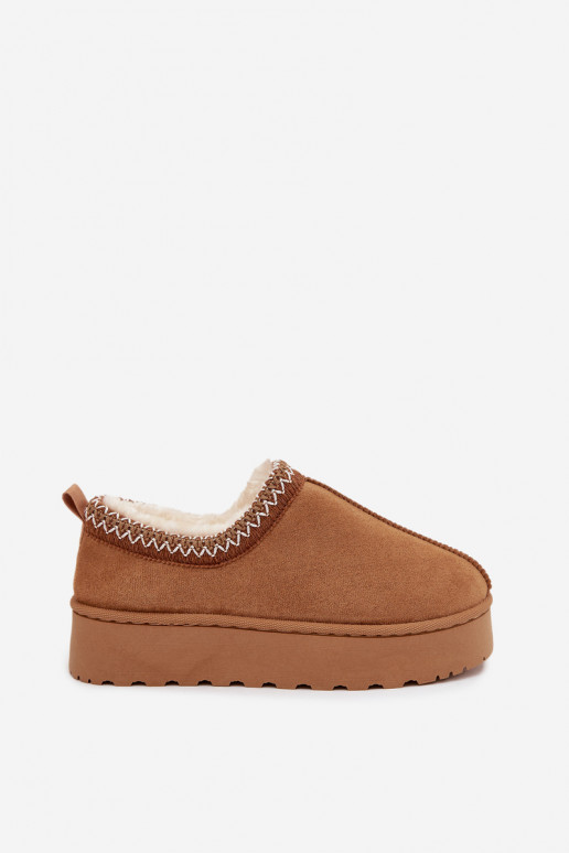 Schneestiefel Niedrige DamenHaftem mit einer Plattform braune Farbe Taliah