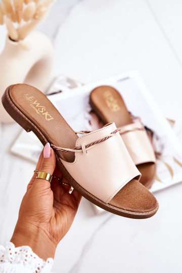 Lederhausschuhe LeZuski Shoes 3047 Beige