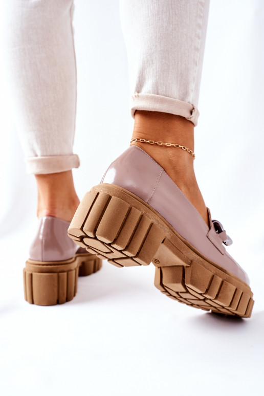 Feminin Schuhe Slipper Haut Cappuccino-Farbe Laura Messi 2339 Feminin Schuhe Slipper Haut Cappuccino-Farbe Laura Messi 2339