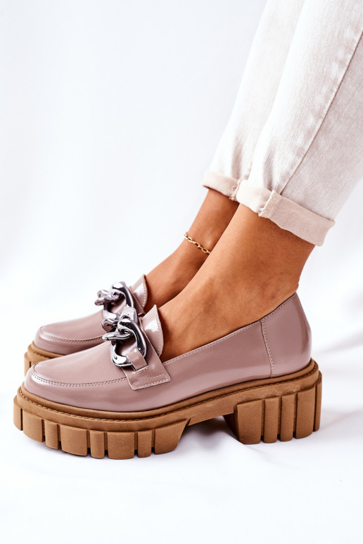 Feminin Schuhe Slipper Haut Cappuccino-Farbe Laura Messi 2339 Feminin Schuhe Slipper Haut Cappuccino-Farbe Laura Messi 2339