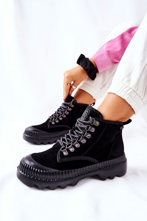 Haut Schuhe Stiefel Big Star II274363 schZuarze Farbe Haut Schuhe Stiefel Big Star II274363 schZuarze Farbe