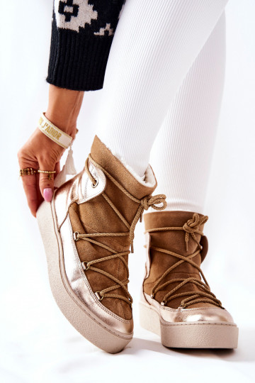 sich Zuarm laufen INildlederschuhe Schneestiefel braune Farbe Clarem