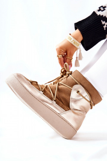 sich Zuarm laufen INildlederschuhe Schneestiefel braune Farbe Clarem 2