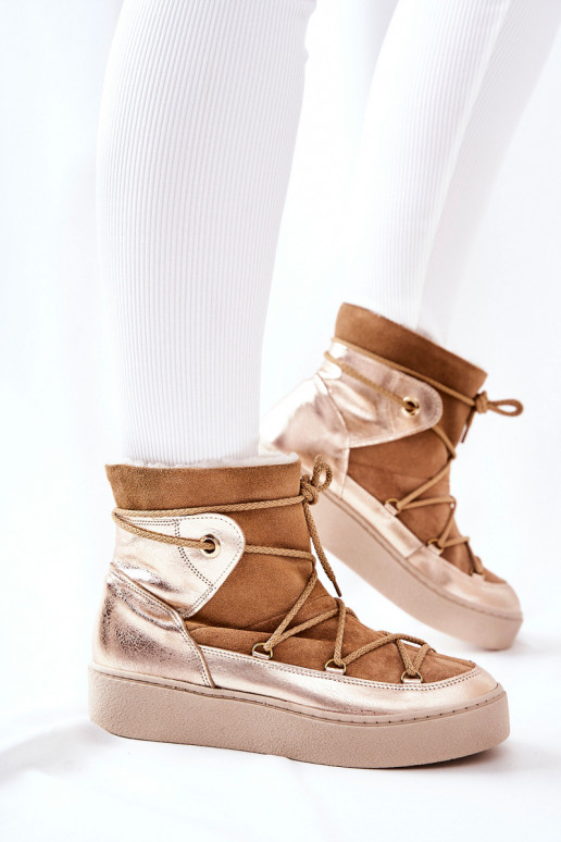 sich Zuarm laufen INildlederschuhe Schneestiefel braune Farbe Clarem