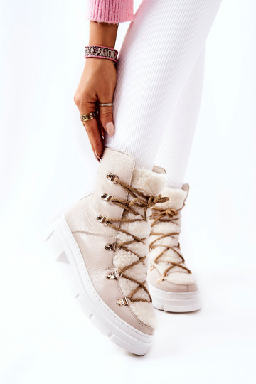 sich Zuarm laufen Haut Stiefel Schuhe elfenbeinfarbe Nerisso