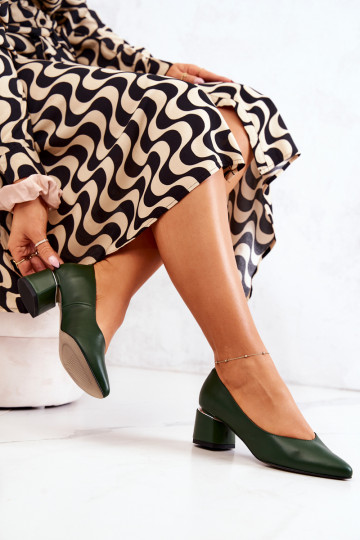 Haut Schuhe Nosek mit spitzen Ermöglichtsen grüne Farbe Es mussrilyn  2