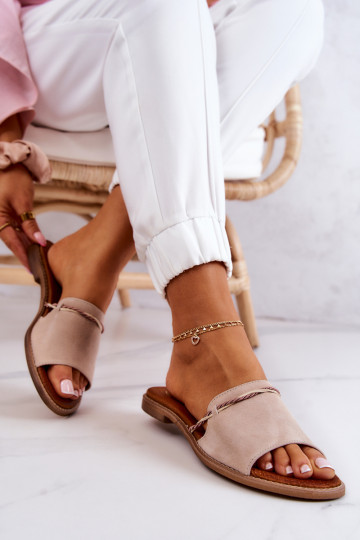 INildlederpantoffeln LeZuski Shoes 3047 Beige 2