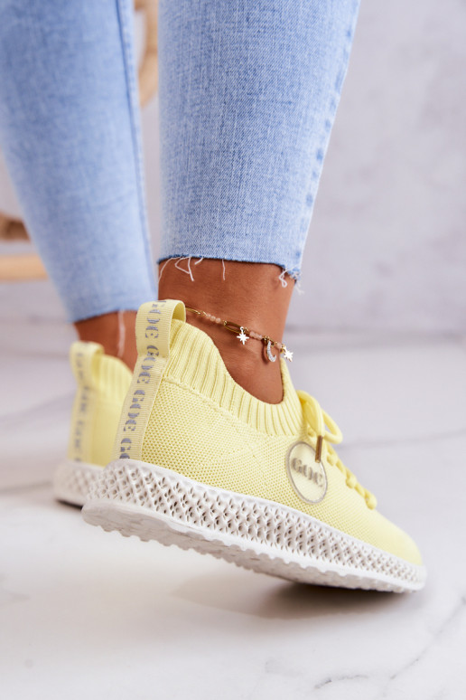 Feminin Sportlicher Stil Schuhe GOE JJ2N4150 gelbe Farbe Feminin Sportlicher Stil Schuhe GOE JJ2N4150 gelbe Farbe
