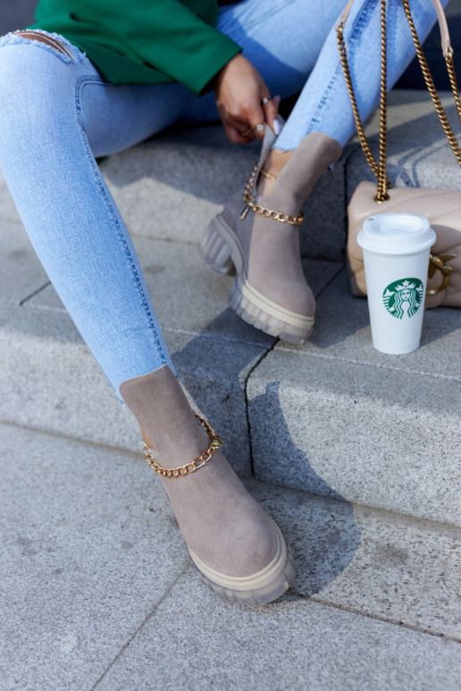 Modisch INildlederschuhe Ausgeschnitten Beige Lemar Forget Me