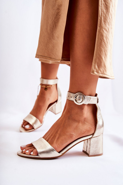 Haut Sandalen mit hohen Absätzen Es mussciejka 04141-42 goldene Farbe Haut Sandalen mit hohen Absätzen Es mussciejka 04141-42 goldene Farbe