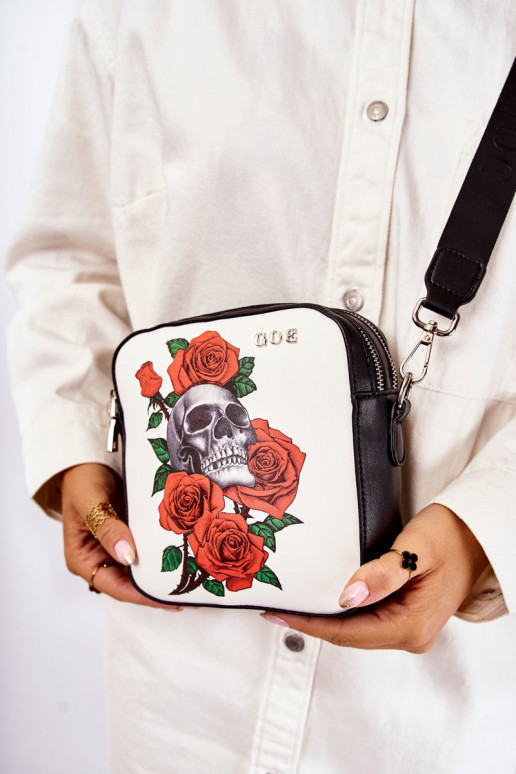 Leder Geldbörse Briefträger IN Drucken GOE ZNJ012 SchZuarz und-INeiß Leder Geldbörse Briefträger IN Drucken GOE ZNJ012 SchZuarz und-INeiß