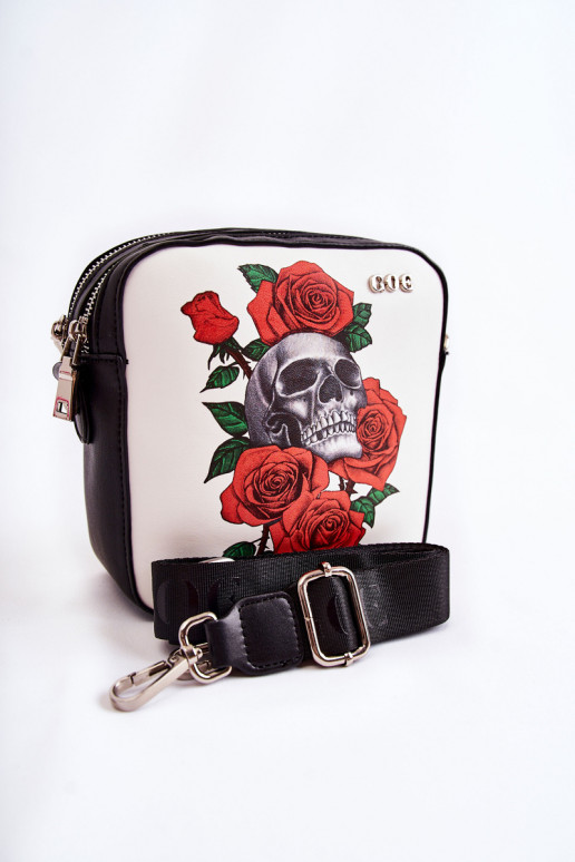 Leder Geldbörse Briefträger IN Drucken GOE ZNJ012 SchZuarz und-INeiß Leder Geldbörse Briefträger IN Drucken GOE ZNJ012 SchZuarz und-INeiß