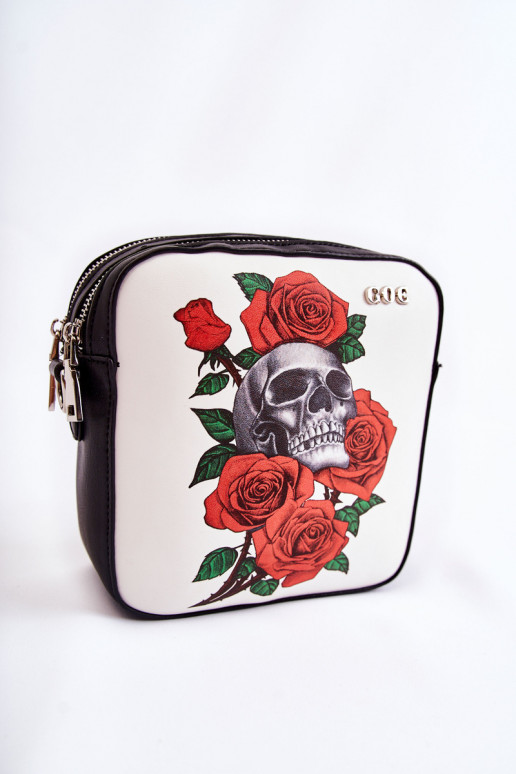 Leder Geldbörse Briefträger IN Drucken GOE ZNJ012 SchZuarz und-INeiß Leder Geldbörse Briefträger IN Drucken GOE ZNJ012 SchZuarz und-INeiß