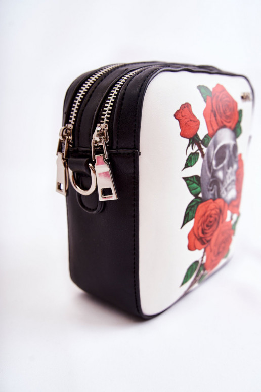 Leder Geldbörse Briefträger IN Drucken GOE ZNJ012 SchZuarz und-INeiß Leder Geldbörse Briefträger IN Drucken GOE ZNJ012 SchZuarz und-INeiß