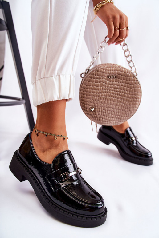 mit Lackeffekt Schuhe Mit Silberverzierung schZuarze Farbe Lemar Hestill mit Lackeffekt Schuhe Mit Silberverzierung schZuarze Farbe Lemar Hestill