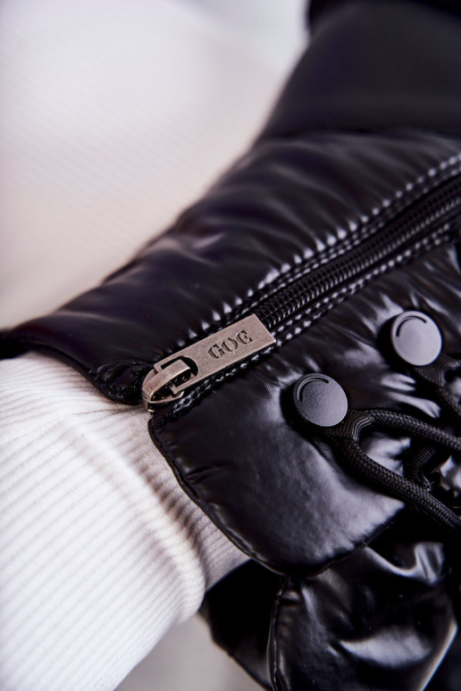 Feminin Schneestiefel mit Schnürsenkeln GOE KK2N4017 schZuarze Farbe Feminin Schneestiefel mit Schnürsenkeln GOE KK2N4017 schZuarze Farbe