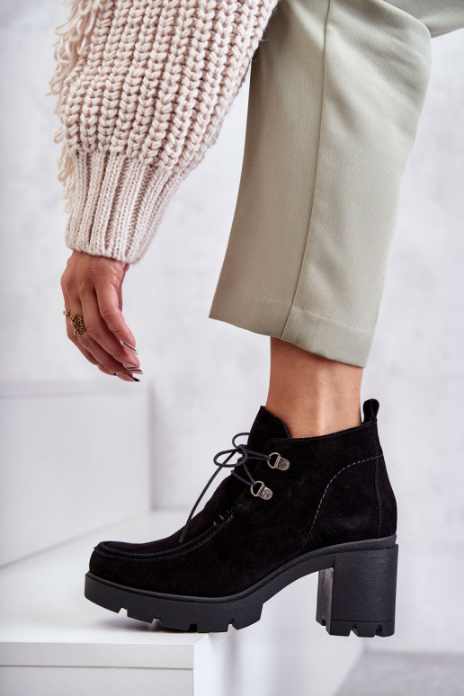 Feminin INildlederschuhe mit Riemen schZuarze Farbe Lemar Es mussrianne