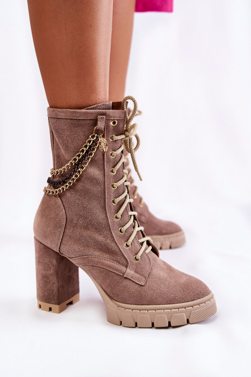 INildlederschuhe mit Schnürsenkeln LeZuski Shoes 3244/G Beige INildlederschuhe mit Schnürsenkeln LeZuski Shoes 3244/G Beige