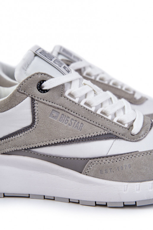 Männlich Sportlicher Stil Schuhe Big Star KK174021 INeiß-graue Farbe Männlich Sportlicher Stil Schuhe Big Star KK174021 INeiß-graue Farbe